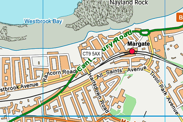 CT9 5AX map - OS VectorMap District (Ordnance Survey)