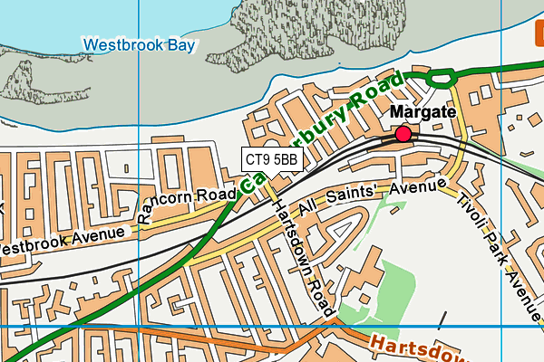 CT9 5BB map - OS VectorMap District (Ordnance Survey)