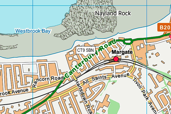 CT9 5BN map - OS VectorMap District (Ordnance Survey)