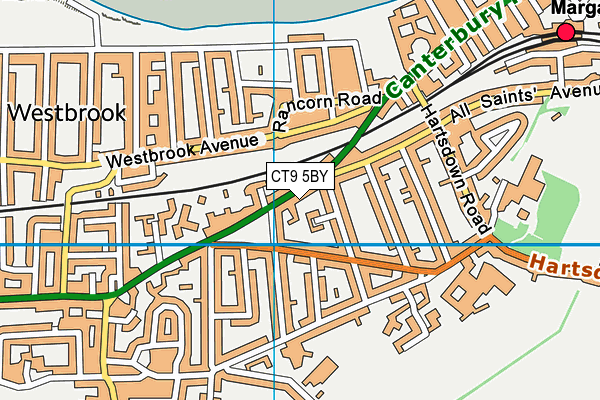 CT9 5BY map - OS VectorMap District (Ordnance Survey)