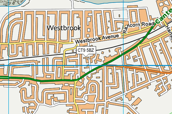 CT9 5BZ map - OS VectorMap District (Ordnance Survey)