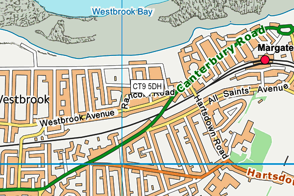 CT9 5DH map - OS VectorMap District (Ordnance Survey)