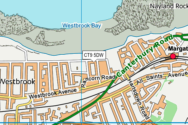 CT9 5DW map - OS VectorMap District (Ordnance Survey)