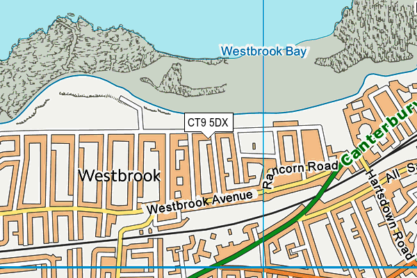 CT9 5DX map - OS VectorMap District (Ordnance Survey)