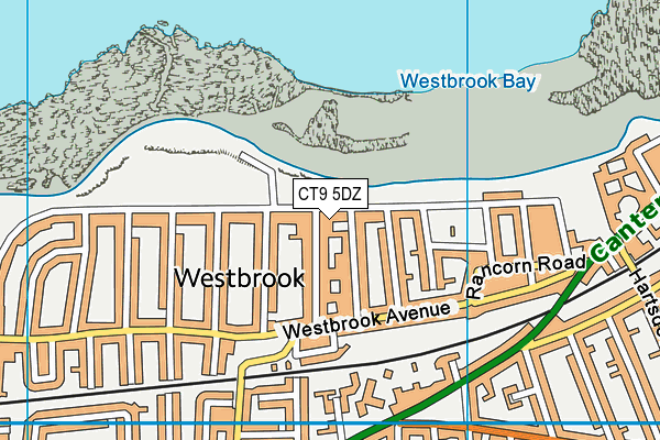 CT9 5DZ map - OS VectorMap District (Ordnance Survey)
