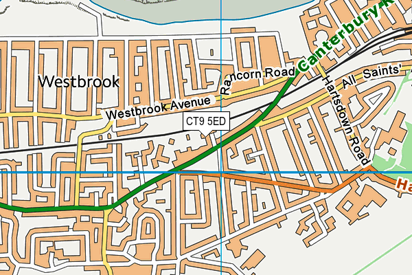 CT9 5ED map - OS VectorMap District (Ordnance Survey)