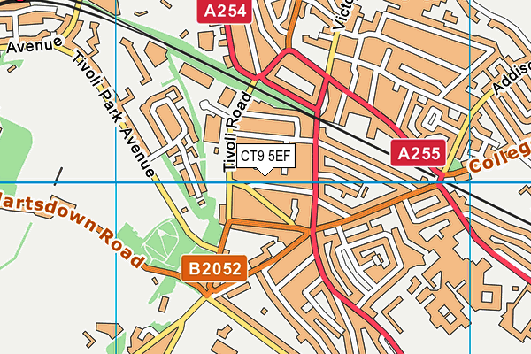 CT9 5EF map - OS VectorMap District (Ordnance Survey)