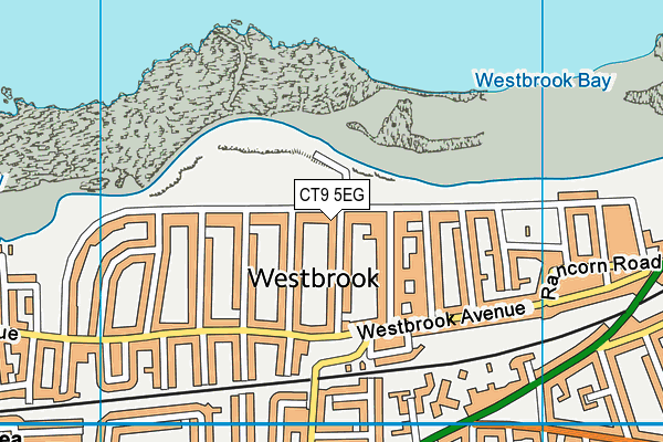 CT9 5EG map - OS VectorMap District (Ordnance Survey)