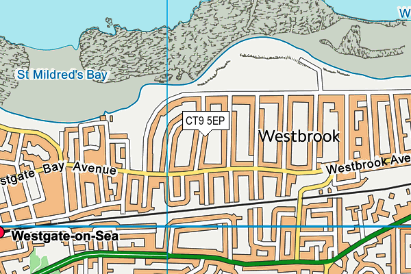 CT9 5EP map - OS VectorMap District (Ordnance Survey)