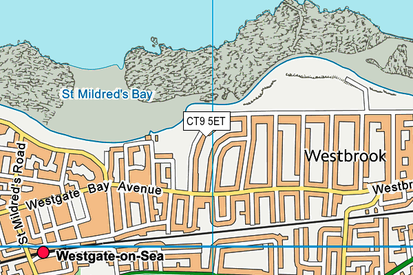 CT9 5ET map - OS VectorMap District (Ordnance Survey)