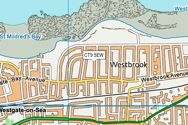 CT9 5EW map - OS VectorMap District (Ordnance Survey)