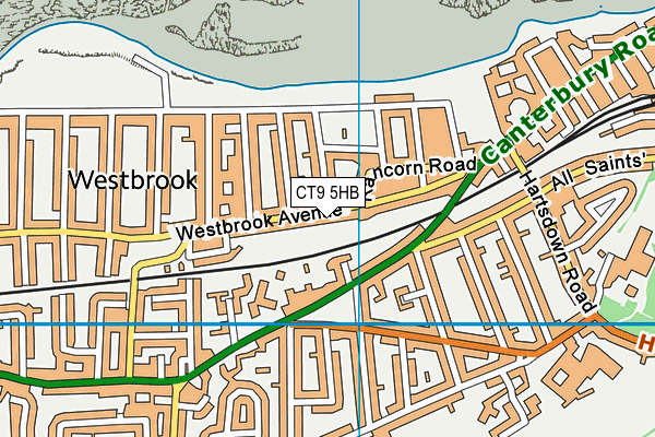 CT9 5HB map - OS VectorMap District (Ordnance Survey)