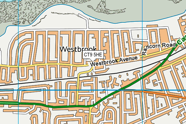 CT9 5HE map - OS VectorMap District (Ordnance Survey)
