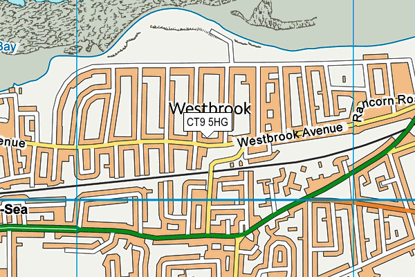 CT9 5HG map - OS VectorMap District (Ordnance Survey)