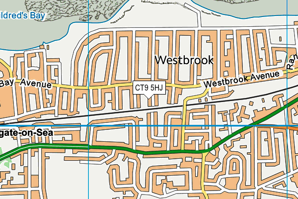 CT9 5HJ map - OS VectorMap District (Ordnance Survey)