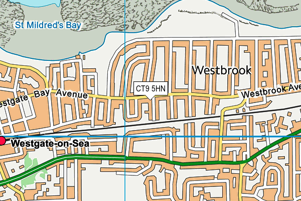 CT9 5HN map - OS VectorMap District (Ordnance Survey)