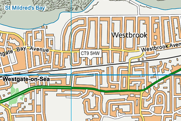 CT9 5HW map - OS VectorMap District (Ordnance Survey)