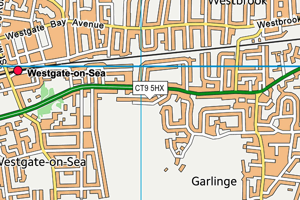 CT9 5HX map - OS VectorMap District (Ordnance Survey)