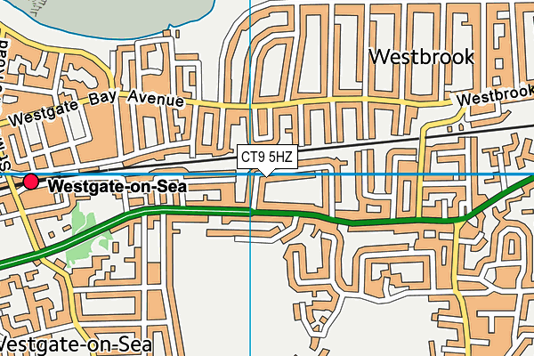 CT9 5HZ map - OS VectorMap District (Ordnance Survey)