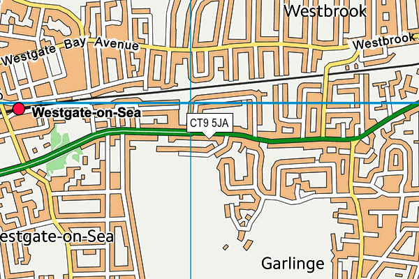 CT9 5JA map - OS VectorMap District (Ordnance Survey)