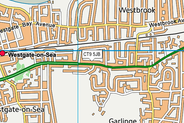 CT9 5JB map - OS VectorMap District (Ordnance Survey)