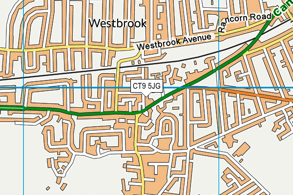 CT9 5JG map - OS VectorMap District (Ordnance Survey)