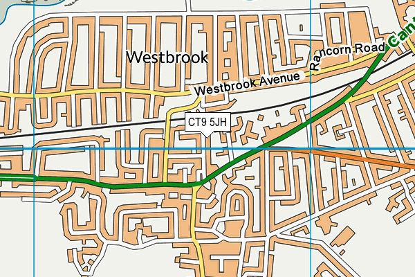 CT9 5JH map - OS VectorMap District (Ordnance Survey)