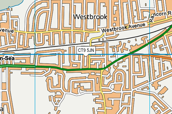 CT9 5JN map - OS VectorMap District (Ordnance Survey)