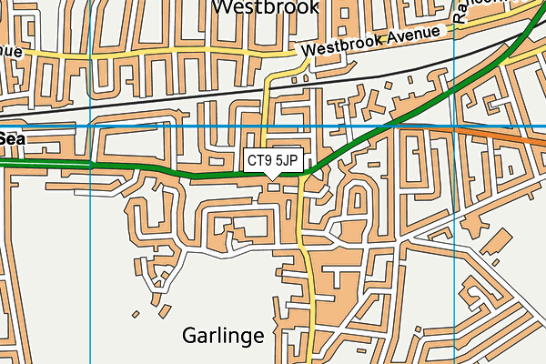 CT9 5JP map - OS VectorMap District (Ordnance Survey)