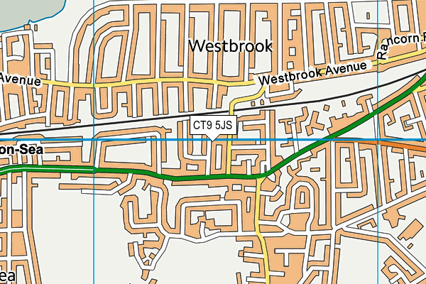 CT9 5JS map - OS VectorMap District (Ordnance Survey)