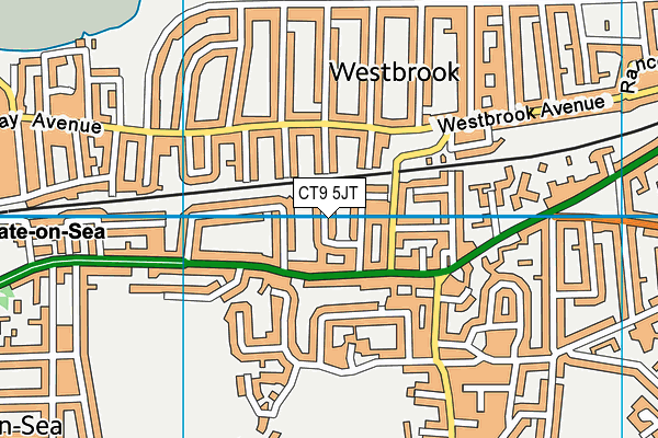 CT9 5JT map - OS VectorMap District (Ordnance Survey)