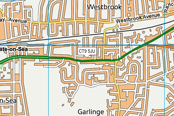 CT9 5JU map - OS VectorMap District (Ordnance Survey)