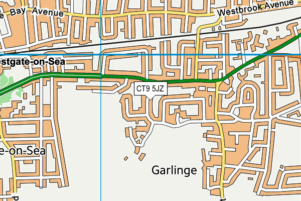 CT9 5JZ map - OS VectorMap District (Ordnance Survey)