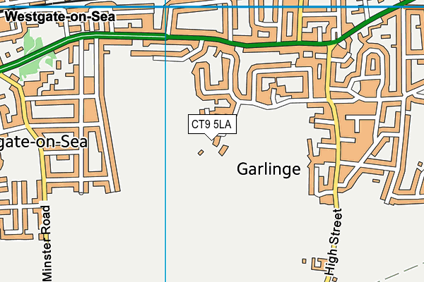 CT9 5LA map - OS VectorMap District (Ordnance Survey)