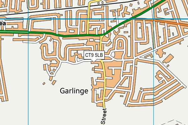 CT9 5LB map - OS VectorMap District (Ordnance Survey)