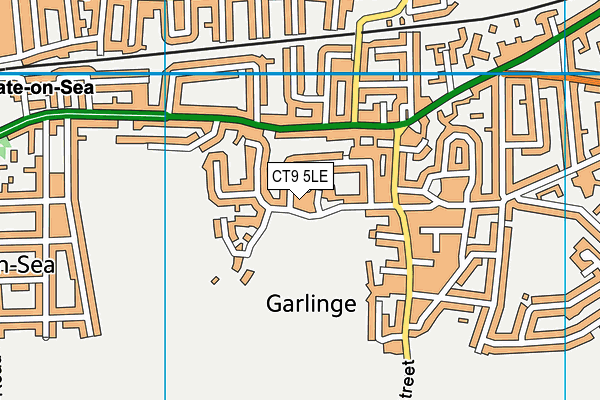 CT9 5LE map - OS VectorMap District (Ordnance Survey)