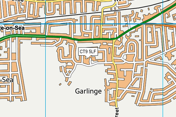 CT9 5LF map - OS VectorMap District (Ordnance Survey)
