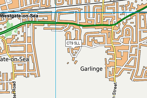 CT9 5LL map - OS VectorMap District (Ordnance Survey)