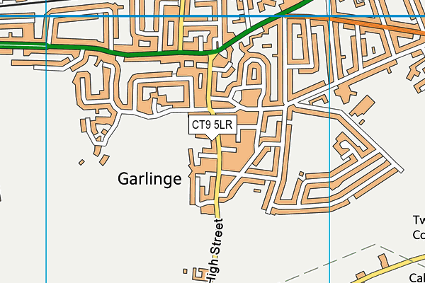 CT9 5LR map - OS VectorMap District (Ordnance Survey)