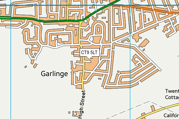 CT9 5LT map - OS VectorMap District (Ordnance Survey)