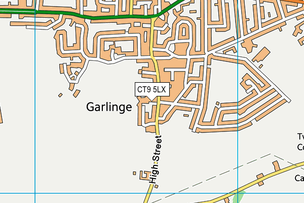 CT9 5LX map - OS VectorMap District (Ordnance Survey)