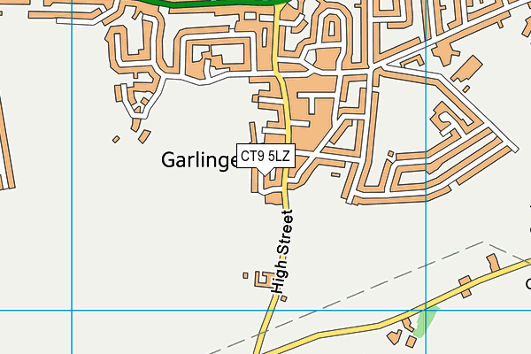 CT9 5LZ map - OS VectorMap District (Ordnance Survey)