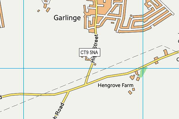 CT9 5NA map - OS VectorMap District (Ordnance Survey)