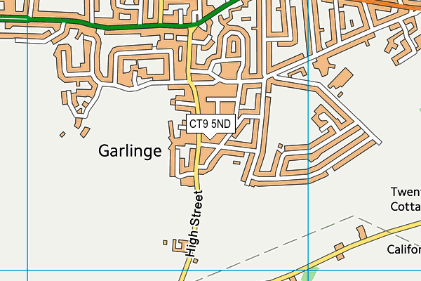 CT9 5ND map - OS VectorMap District (Ordnance Survey)