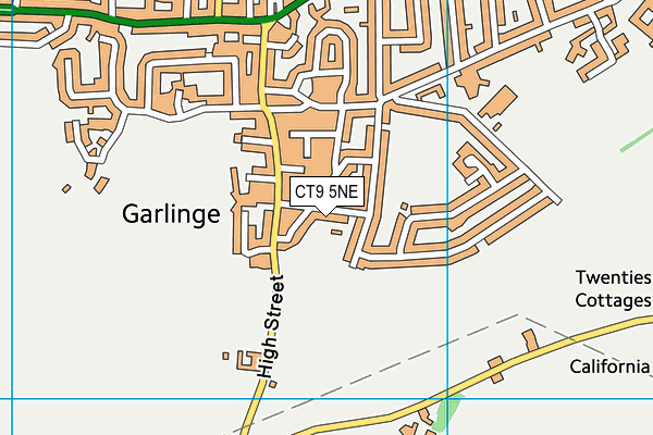 CT9 5NE map - OS VectorMap District (Ordnance Survey)