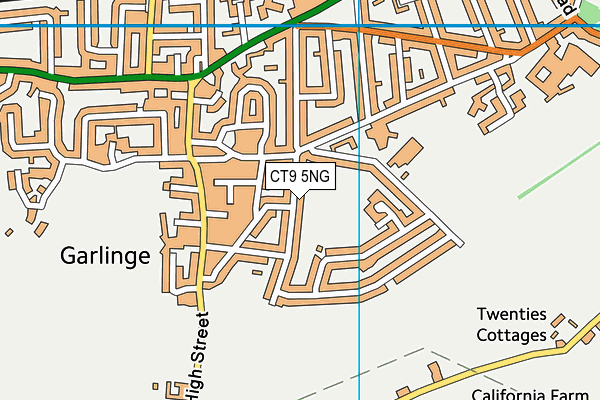 CT9 5NG map - OS VectorMap District (Ordnance Survey)