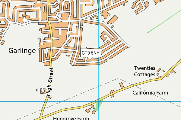 CT9 5NH map - OS VectorMap District (Ordnance Survey)