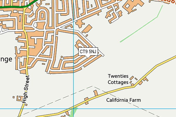 CT9 5NJ map - OS VectorMap District (Ordnance Survey)