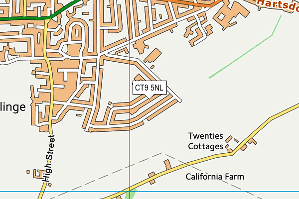 CT9 5NL map - OS VectorMap District (Ordnance Survey)