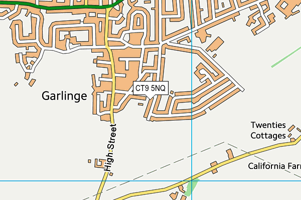 CT9 5NQ map - OS VectorMap District (Ordnance Survey)
